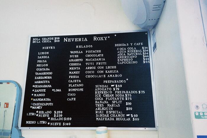 フレーバーは30以上のメニュー表