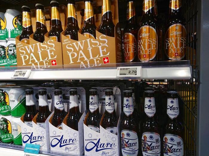 スイスのビールも飲みやすくておすすめ