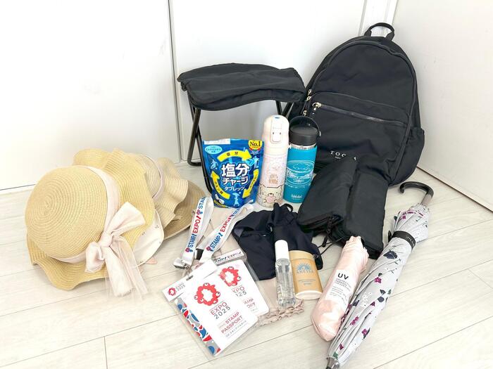 あると便利なものは日焼け止めや日傘や帽子