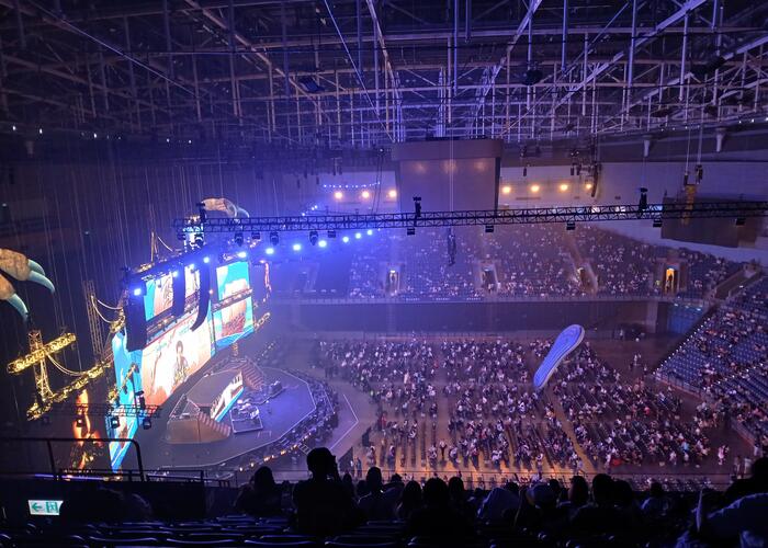 「高雄巨蛋(高雄アリーナ)」でのライブの様子
