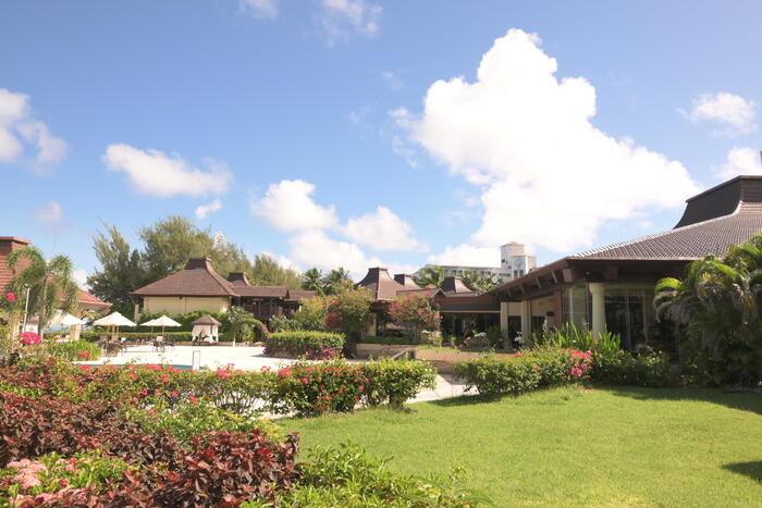 全91室の客室は多くの花々に彩られている