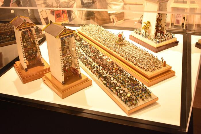 博多の祭りを再現した模型