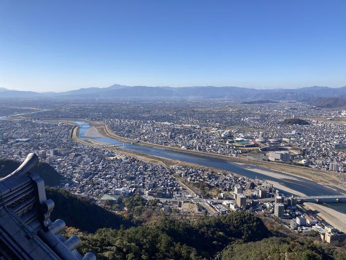 岐阜城最上階からの眺め