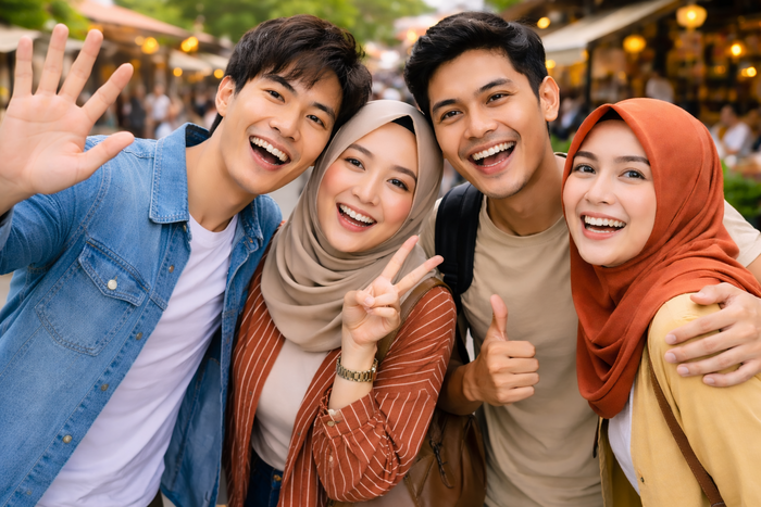 インドネシア　フレンドリーな人々