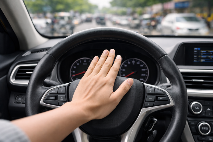 インドネシア　車のクラクション