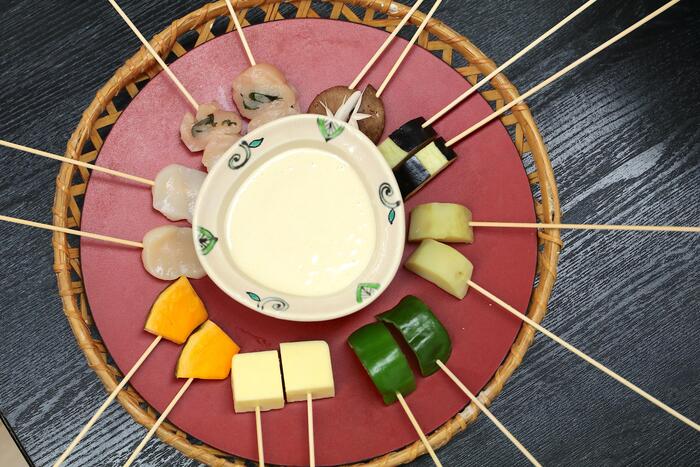 揚げゆうゆ（オイルフォンデュ）