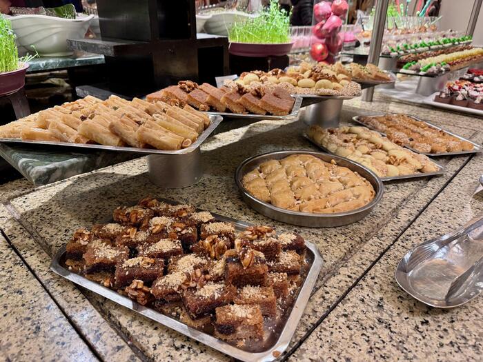 エジプト　ギザ　シュタイゲンベルガーカイロ・ピラミッド　夕食　ブッフェ