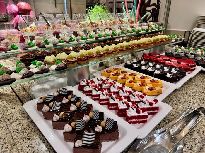 エジプト　ギザ　シュタイゲンベルガーカイロ・ピラミッド　夕食　ブッフェ