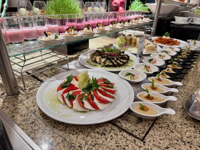 エジプト　ギザ　シュタイゲンベルガーカイロ・ピラミッド　夕食　ブッフェ