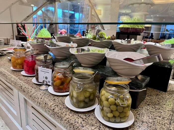 エジプト　阪急交通社　トラピックス　ツアー　シュタイゲンベルガーカイロ・ピラミッド　朝食　ブレックファースト