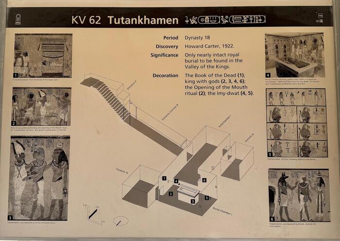 エジプト　ルクソール　ナイル川西岸　王家の谷　ツタンカーメン