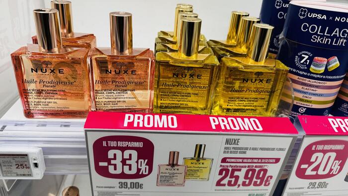 NUXEのオイル　プロモーション価格　イタリア土産