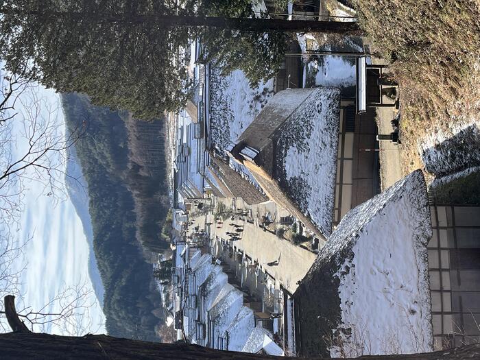 大内宿町並み 見晴台からの眺め