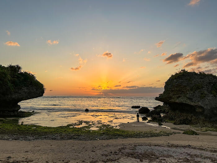 イルミーバンタ　冬の沖縄　夕陽