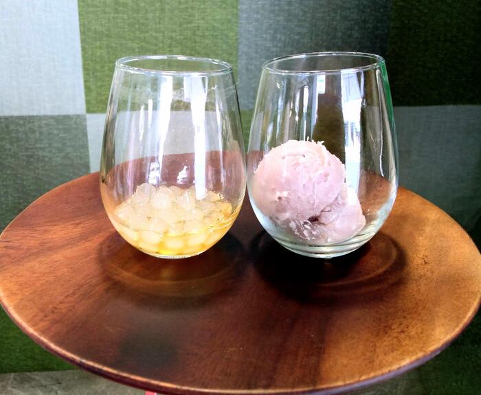 台湾　ドリンクスタンド　ミルクシャ　タピオカ　タロイモ