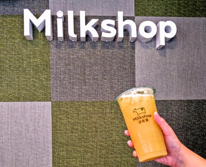 台湾　ドリンクスタンド　オレンジ緑茶　