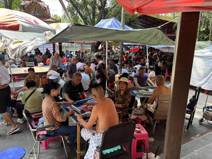 西双版納　中国　麻雀する人たち