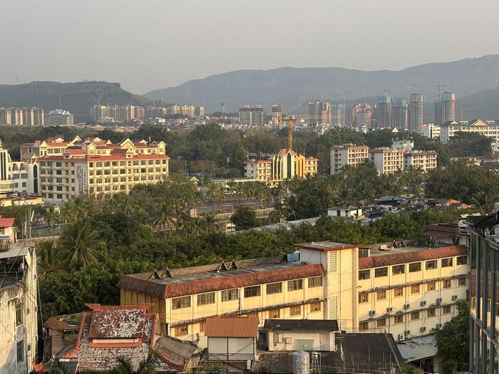 西双版納　中国　高台からみた景色