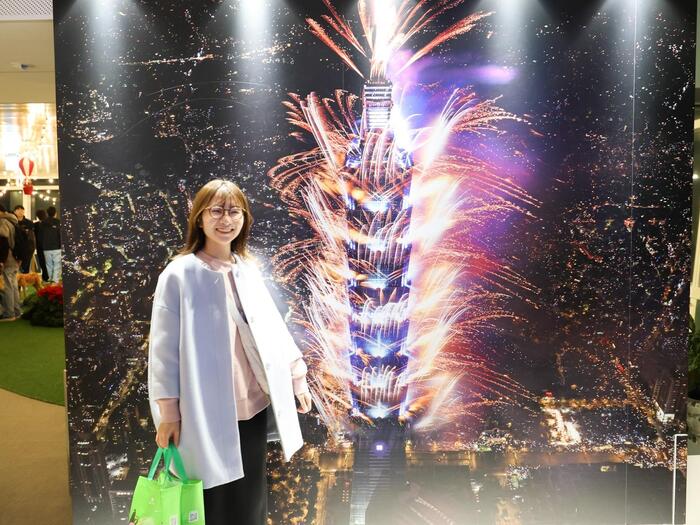 台北101の花火のパネル