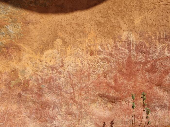 オーストラリア　アボリジナルアート　ワルガ岩　壁画