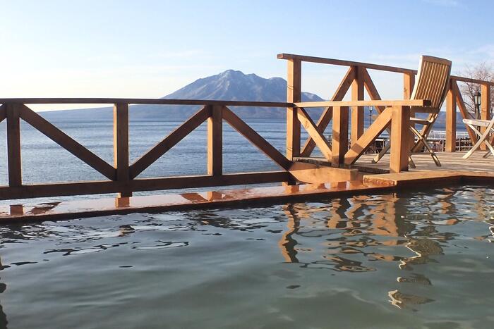 北海道　支笏湖外輪山　紋別岳　丸駒温泉旅館