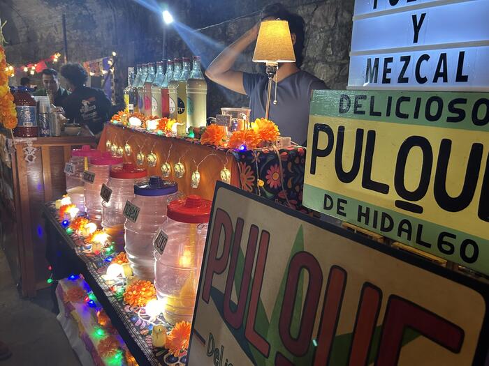 メキシコ　観光　グアナファト　死者の日　屋台