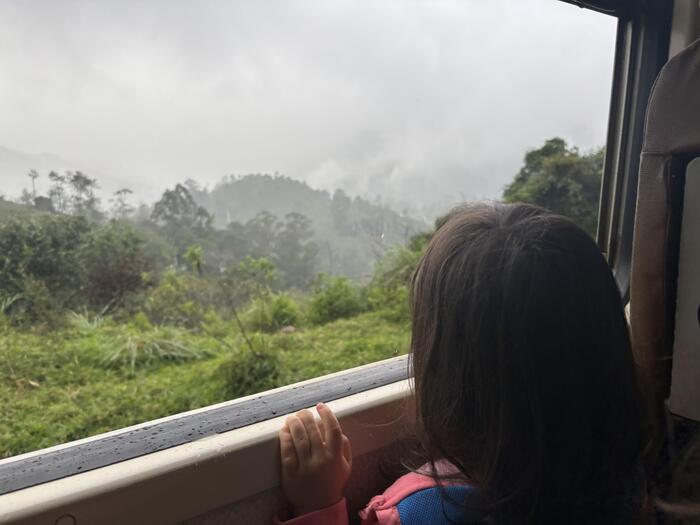 スリランカの絶景を巡る紅茶列車の旅　車窓