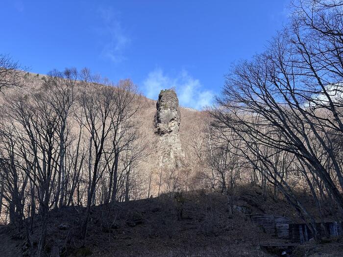 高峰高原　浅間山　登山　春