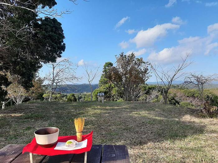 南房総　お茶　野点　観光　おんだら山　富士見の丘