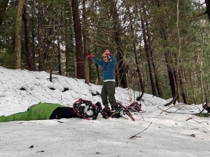 青森県  津軽海峡マグロ女子会　マグ女　ビバの森　スノーシュー