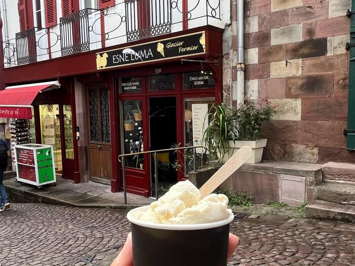 観光　フランス　宿泊　フレンチバスク　羊乳専用アイスクリーム