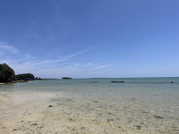 久高島の美しく澄んだ海