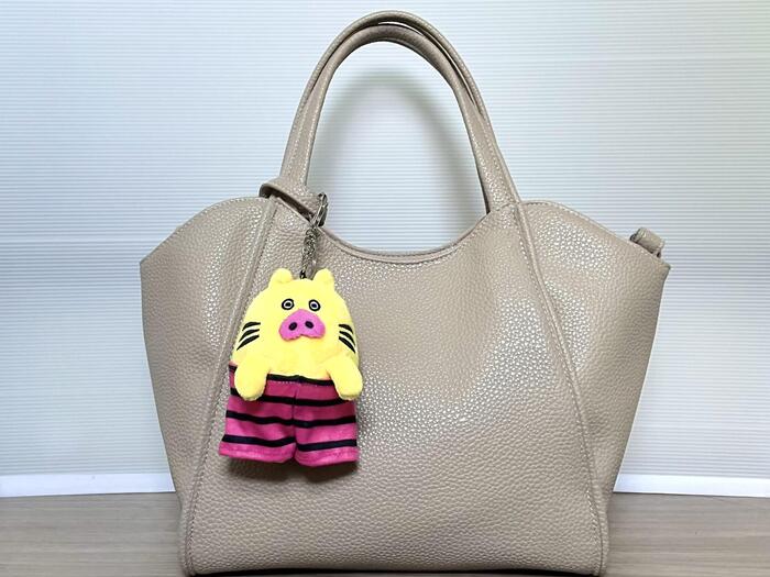 バッグにつけたトラピッグ