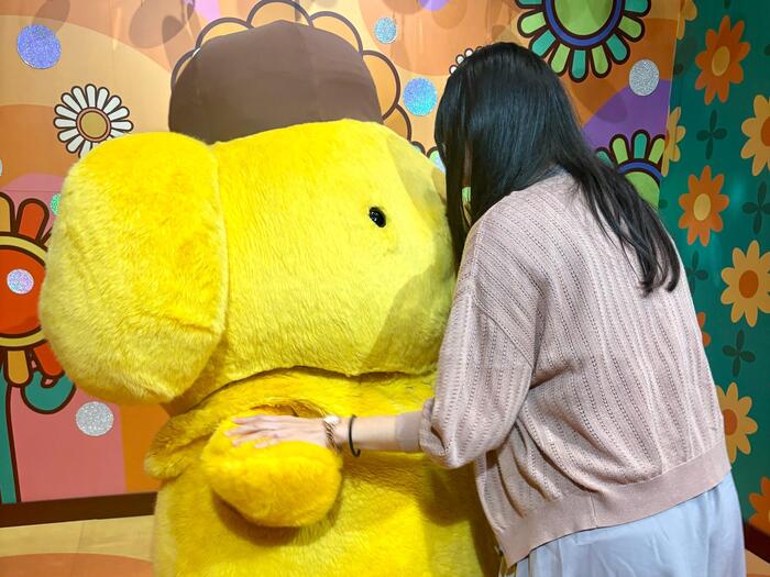 キャラクターと抱き合うところ