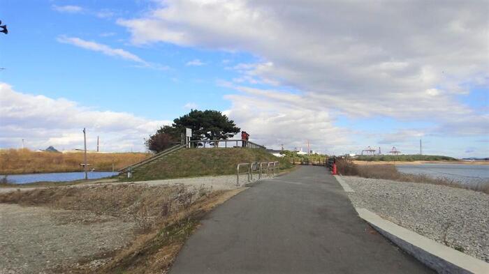 仙台の蒲生日和山は日本一低い山へ続く道路