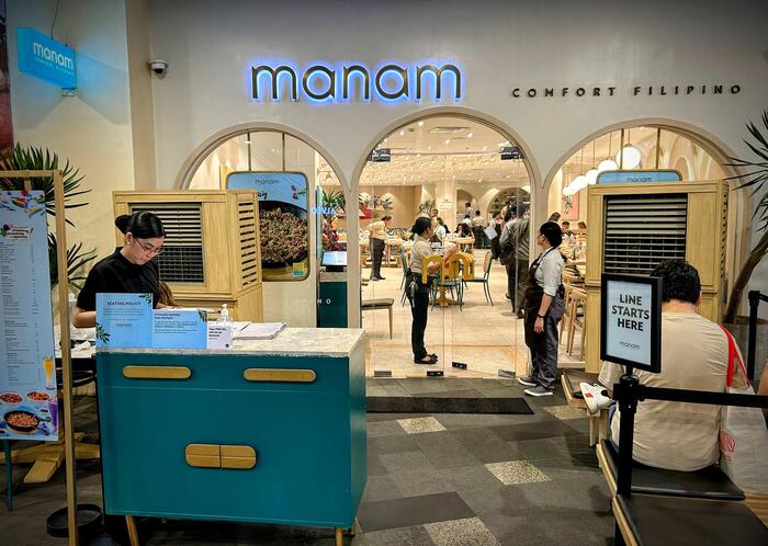 フィリピン料理を提供するレストランManamの受付