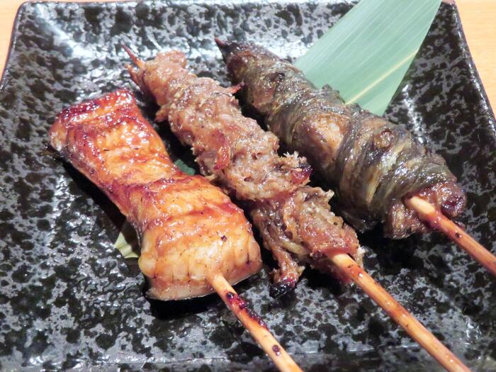 「瀧澤」の串焼き（カブト焼き・ばら身・短冊）