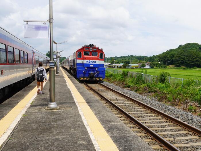反対方面から来た列車