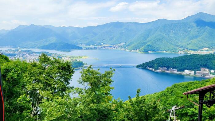 河口湖天上山から見る河口湖