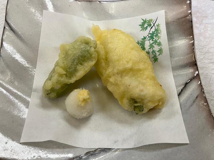 鯛・雲丹包み揚げ