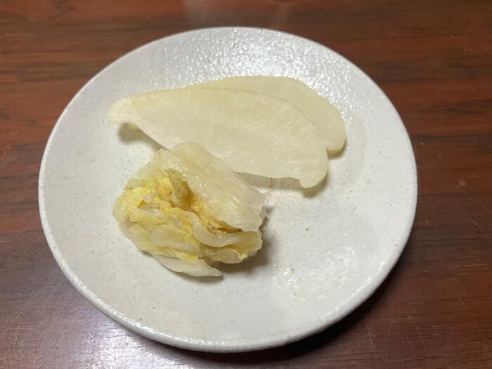 甘酢白たくあんと本造り三度漬け白菜