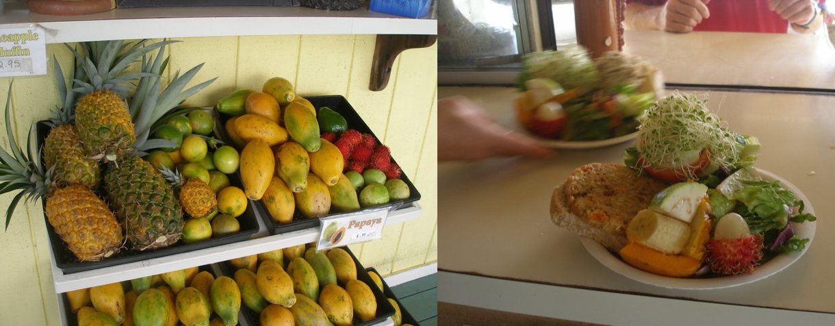 料理やスムージーに使うフルーツは店頭でも販売しています。