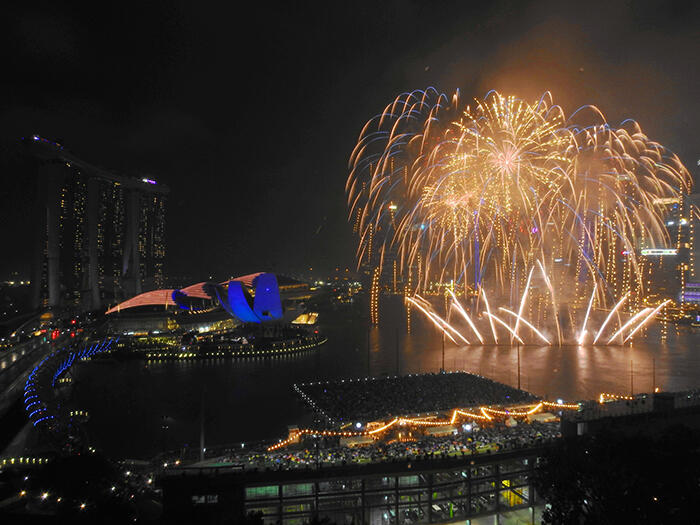 シンガポールの花火