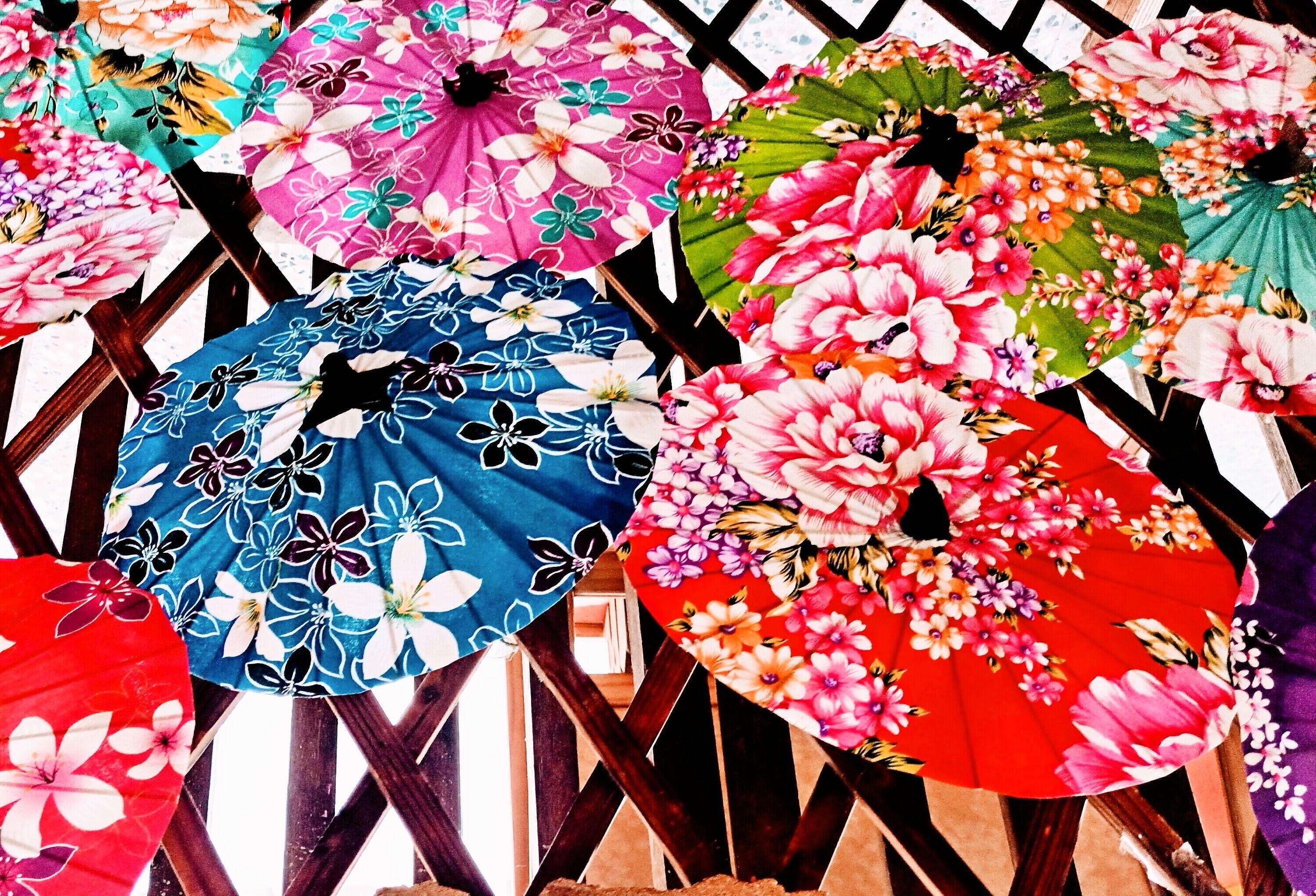 客家花布で作られたミニ傘